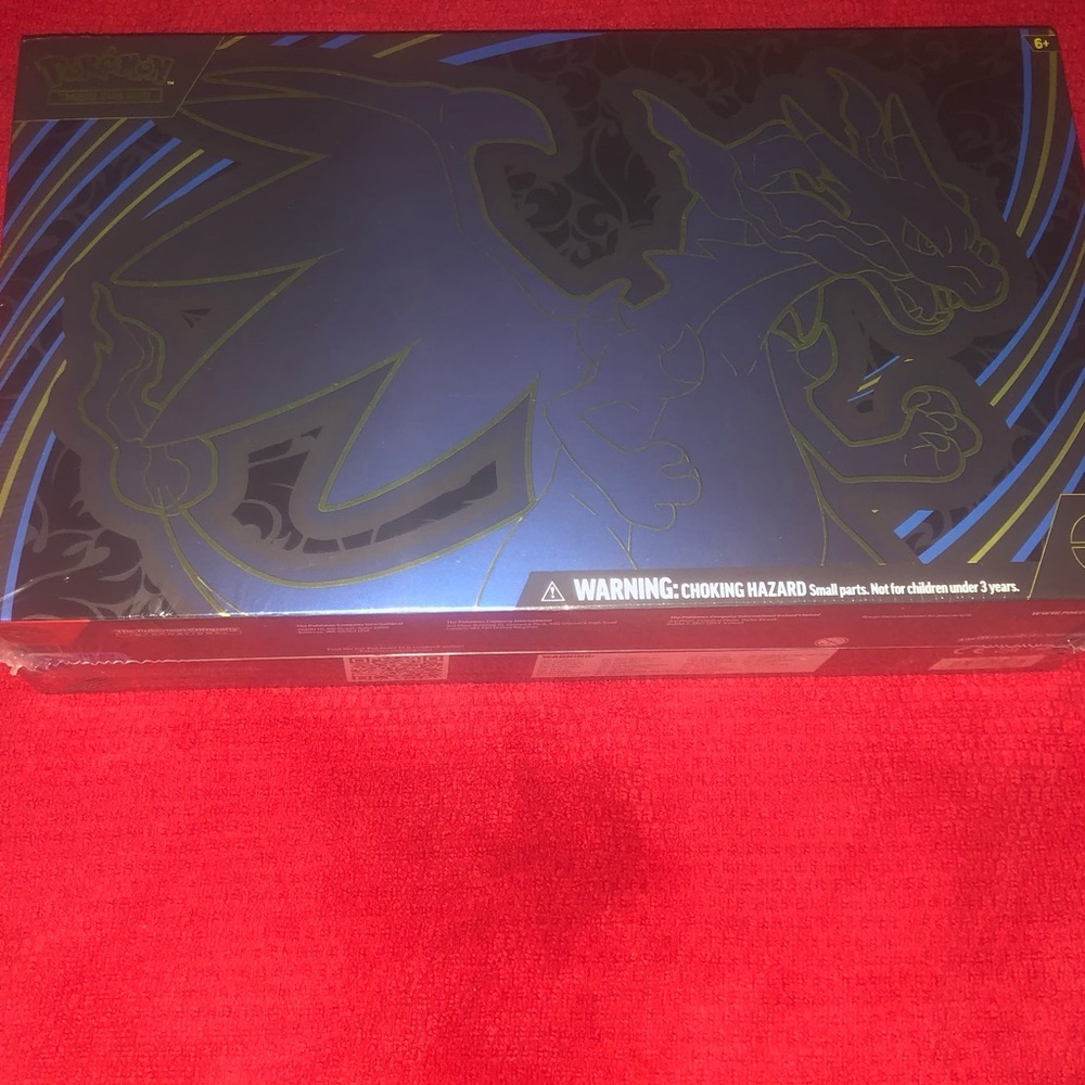 Pokemon Box with Blue and Gold Charizard Desige